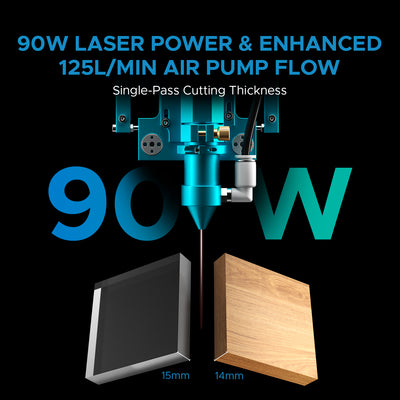 90W CO2 Laser Engraving Machine & Cutter with 900x600mm Engraving Area | PRONTO 40