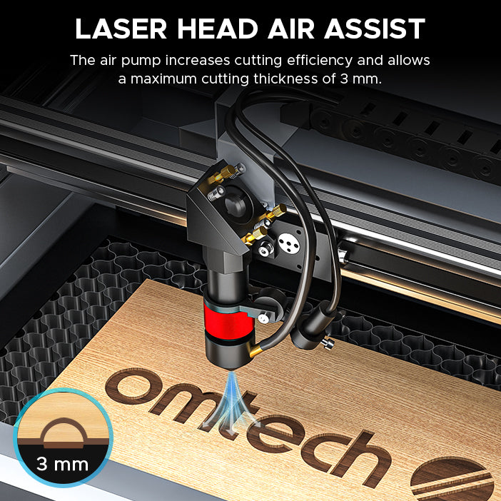 OMTech k40+ desktop CO2 laser cutter