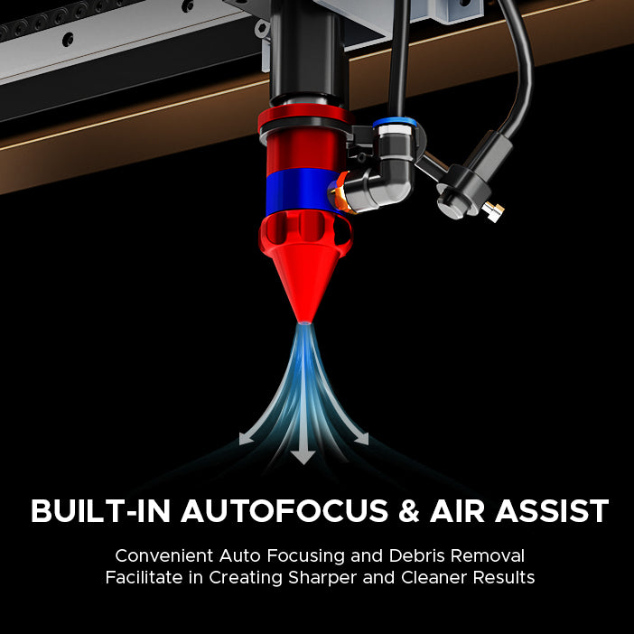 80W CO2 Laser Engraver Cutting Machine with 700×500 mm Working Area and Autofocus