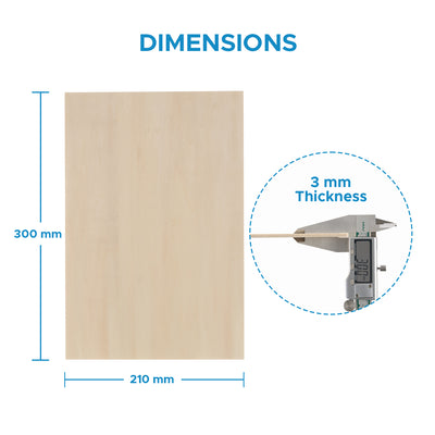 10pcs Birchwood Plywood Sheets for Laser Engraving & Cutting