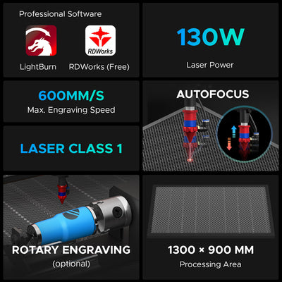 130W CO2 laser cutter