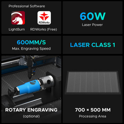 OMTech 60W CO2 laser engraver