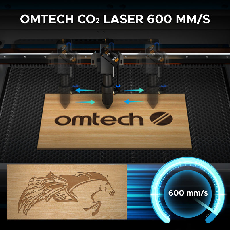 90W CO2 Laser Engraver Cutting Machine with 700×500 mm Working Area