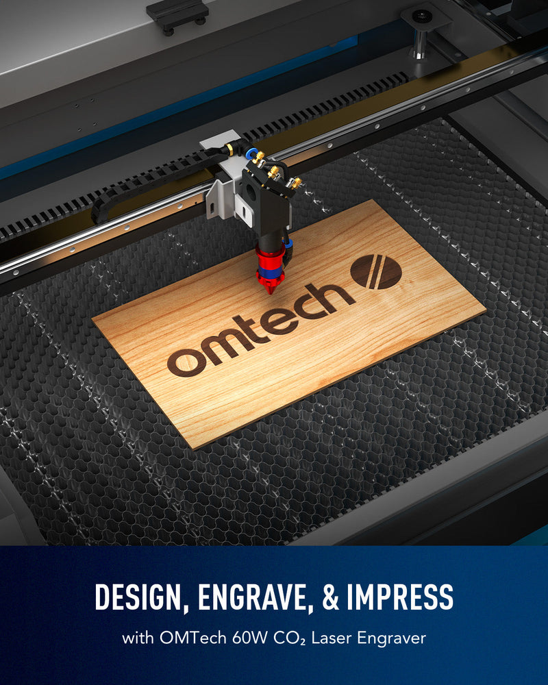 OMTech 20x28 CO2 Laser Engraver 60W Laser Engraving Cutting Machine w Autofocus